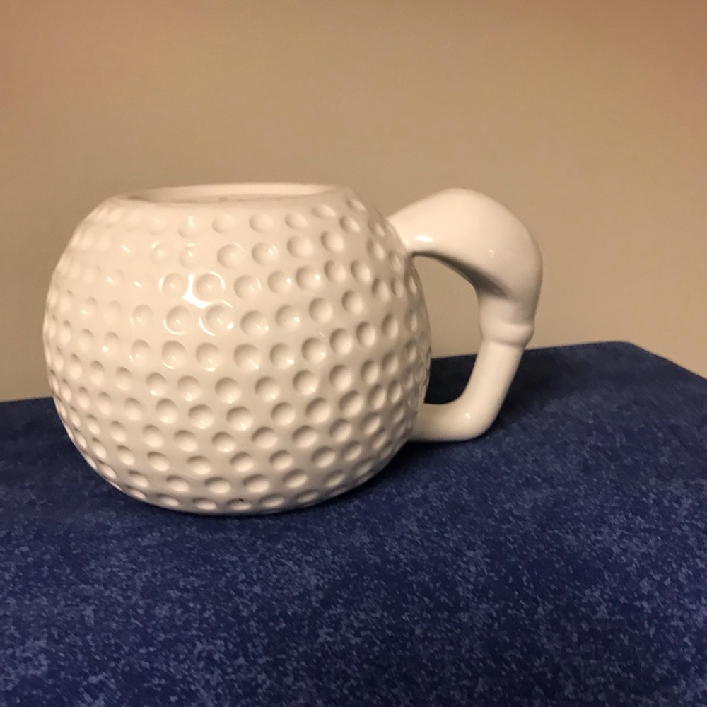 VTG (1985) Golfing Noveity Coffee Mug Cup Golf Ball Taiwan 4” Golf Club Handle